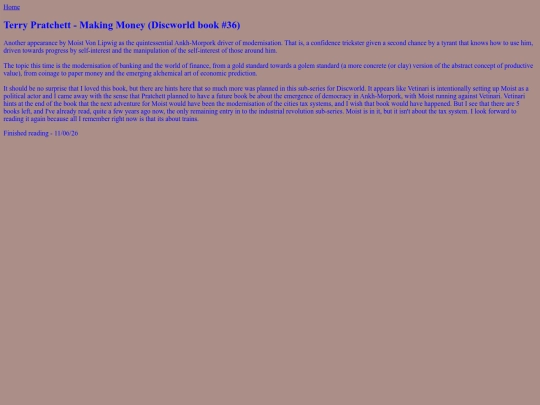 BooksRead/MakingMoney screenshot