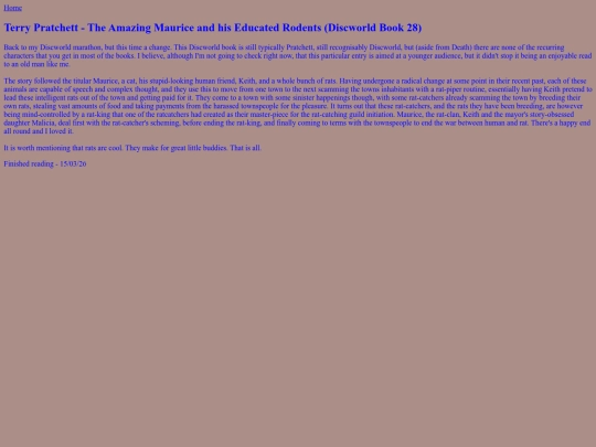 BooksRead/Maurice screenshot