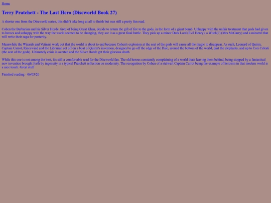 BooksRead/TheLastHero screenshot