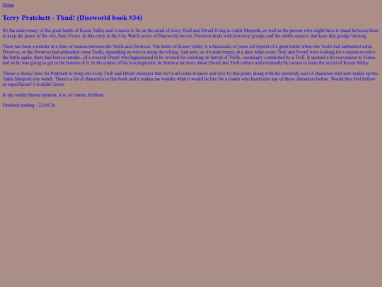 BooksRead/Thud screenshot