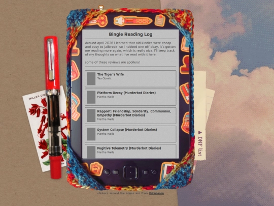 more/reading-log screenshot