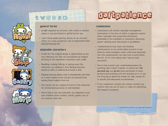 terms screenshot