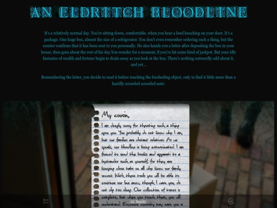 An Eldritch Bloodline Interactive Conversion screenshot