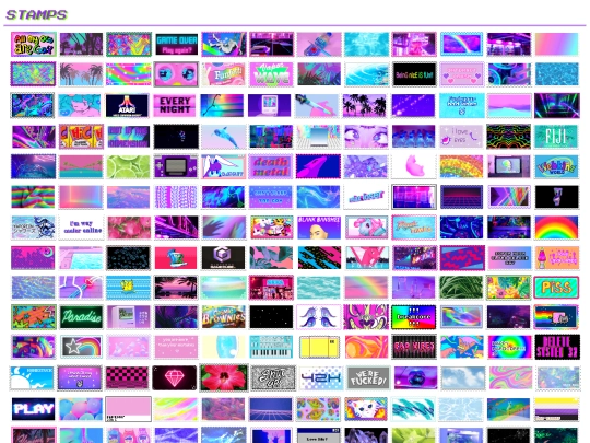 collections/frames/stamps screenshot