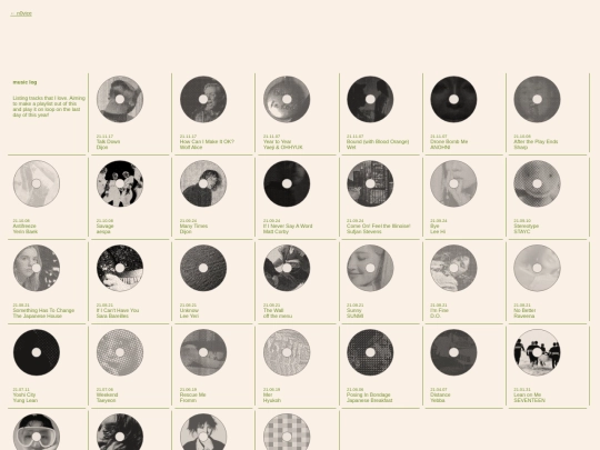 pages/music-log screenshot