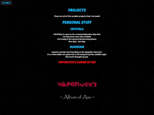 aboutme/projects screenshot