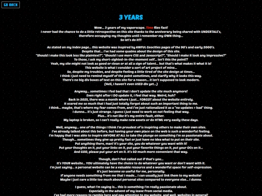 ramblings/3years screenshot
