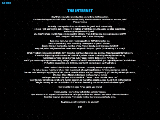 ramblings/internet screenshot