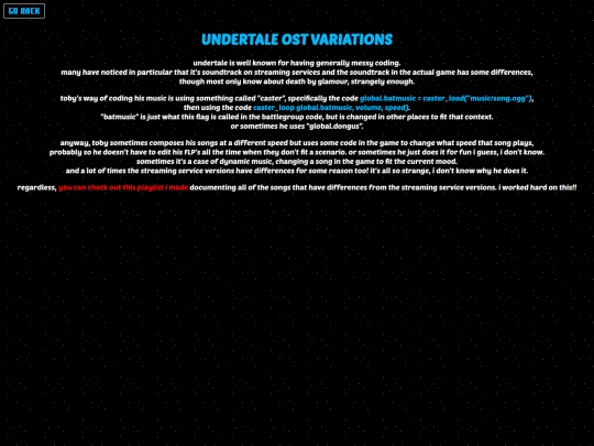 ramblings/undertaleostdifferences screenshot