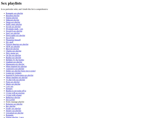 sexplaylists screenshot