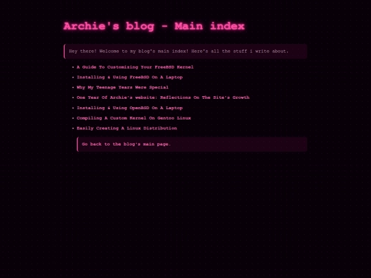 blog/main-index screenshot