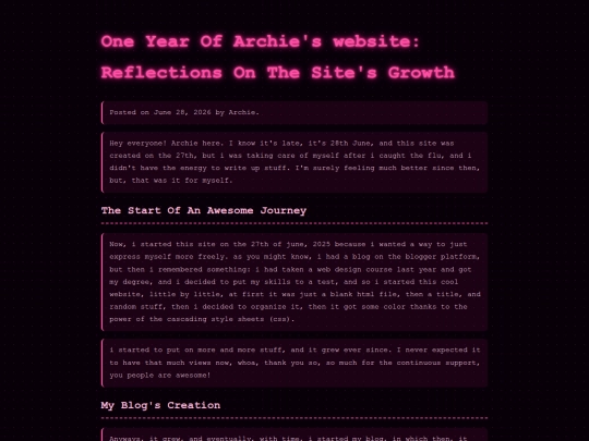 blog/website screenshot