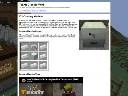 wiki/tekkitclassic/3.1.2/ic2_canning_machine screenshot