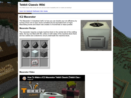 wiki/tekkitclassic/3.1.2/ic2_macerator screenshot
