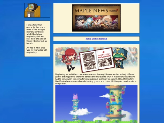 shrines/maplemem screenshot