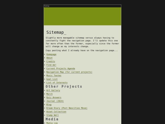 sitemap screenshot