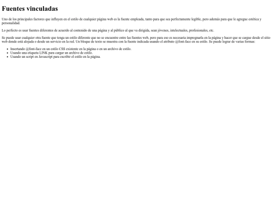 fuentes vinculadas/fuentes screenshot