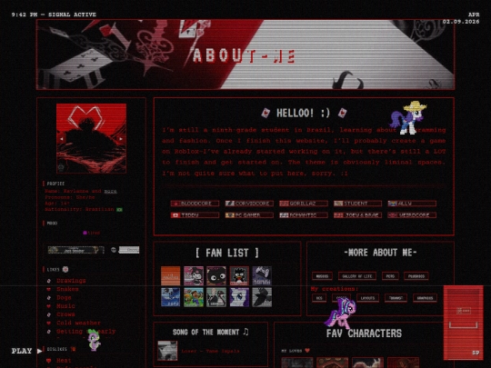 AboutMe screenshot