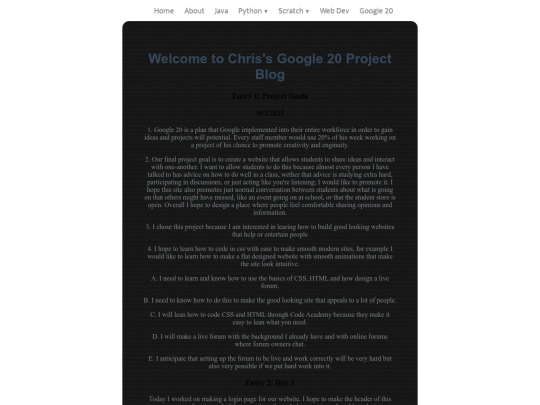 google20Blog screenshot