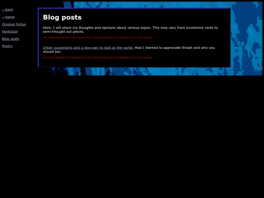 blog posts screenshot