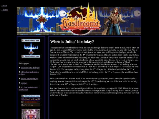 julius birthday screenshot