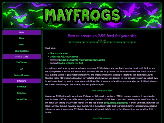 ramblings/createrss screenshot
