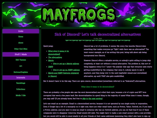 ramblings/matrix screenshot