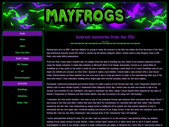 ramblings/nostalgia screenshot