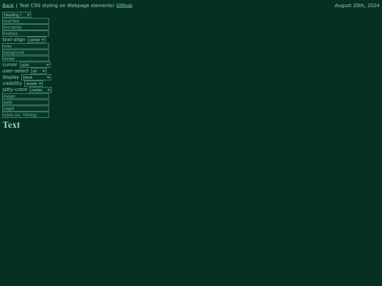 javascript/cssTest screenshot