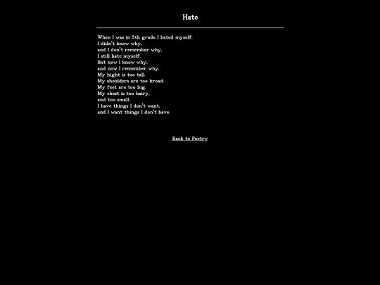 poetry/hatemyself screenshot