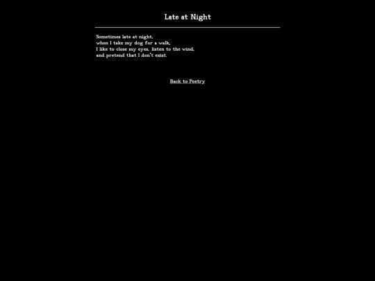 poetry/lateatnight screenshot