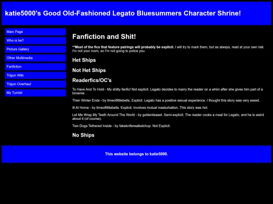 characterShrine/fanfiction screenshot
