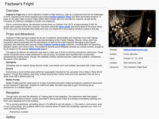 conspiracyWiki/FazbearsFright screenshot