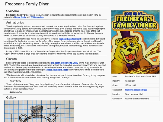 conspiracyWiki/FredbearsFamilyDiner screenshot