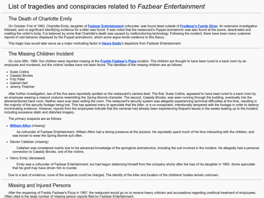 conspiracyWiki/ListOfTragedies screenshot