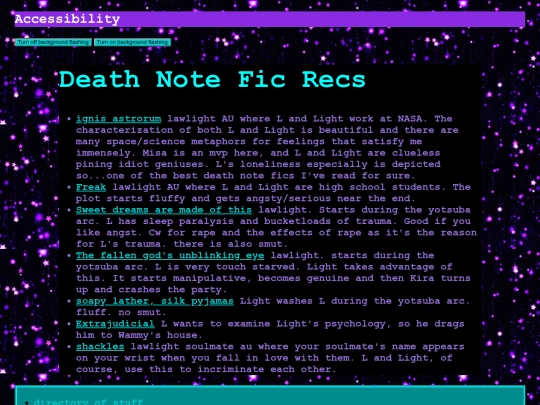fandom/deathnoteficrecs screenshot