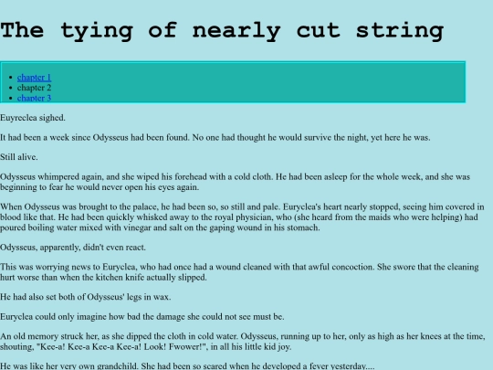 fanfic /Epic the musical/thetyingofnearlycutstring/ttoncs_ch2 screenshot