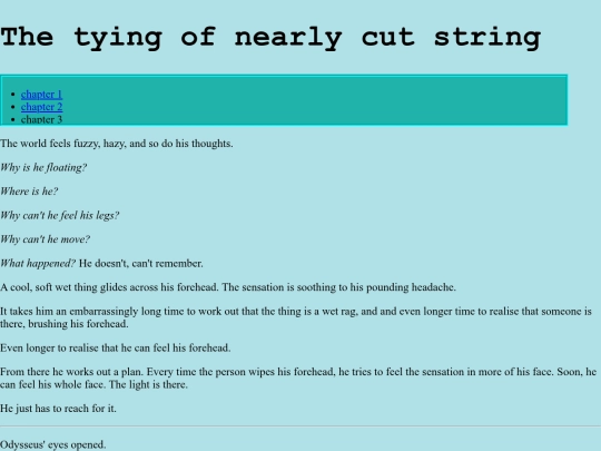 fanfic /Epic the musical/thetyingofnearlycutstring/ttoncs_ch3 screenshot