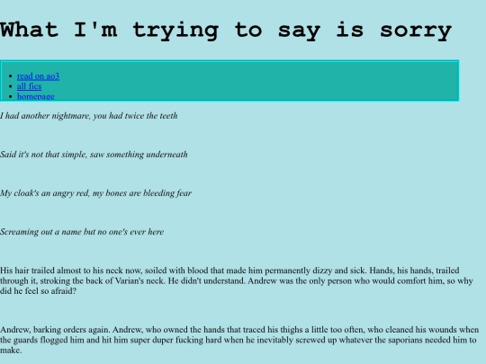 fanfic /whatImtryingtosayissorry screenshot