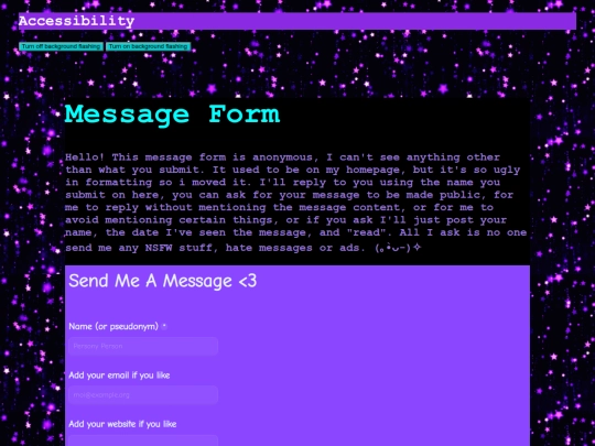 messageform screenshot