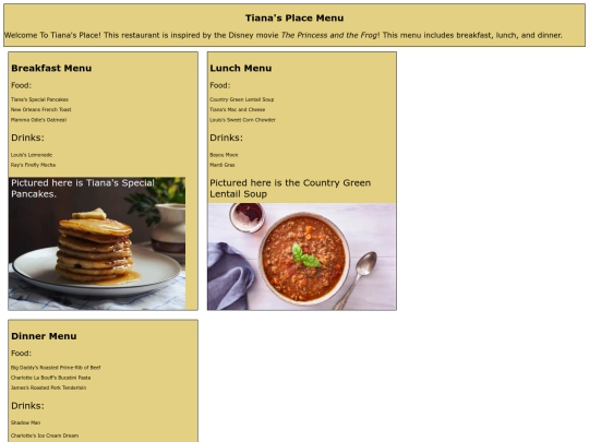 documents /restaurantmenu screenshot