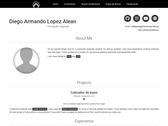 curriculum screenshot