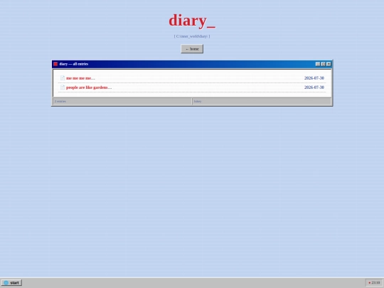 diary screenshot