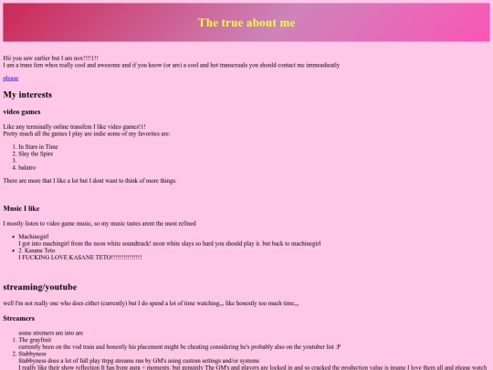 AboutMe screenshot