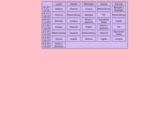 ejercicios/Horario screenshot