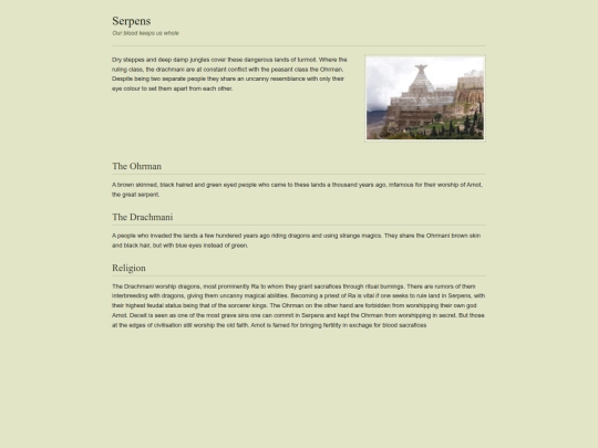 Worldbuilding/serpens screenshot