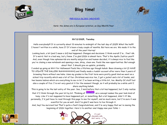 blog screenshot