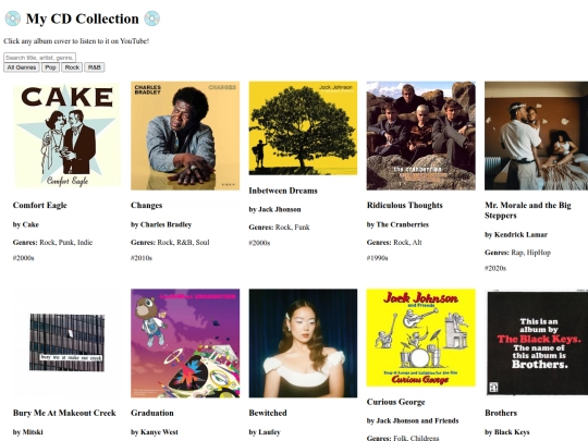 cd_collection/cd_database screenshot
