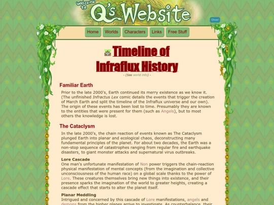 infraflux/timeline screenshot