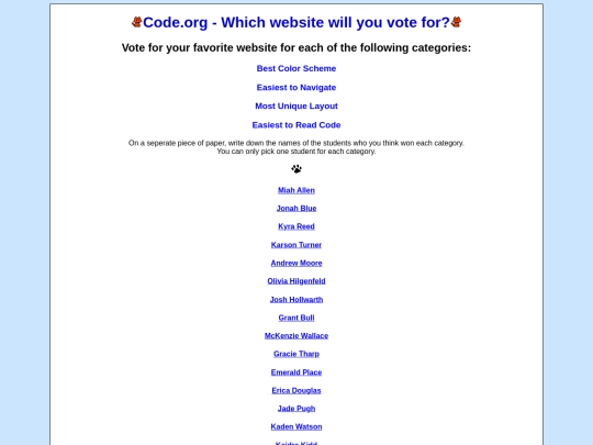 vote screenshot